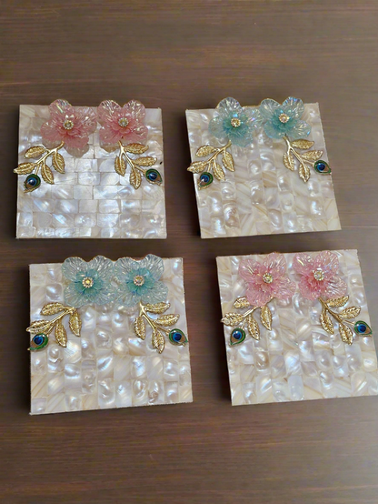 Artists touch, beautifully handcrafted Mother of pearls Coin Platters, Money platters 4"inch