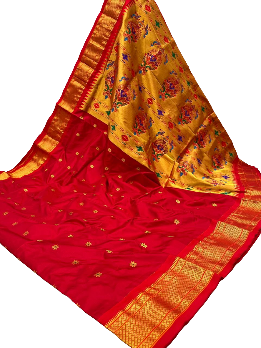 Kadiyal Border Pure Silk Paithani Saree | Silk Mark Certified | Designer Paithani