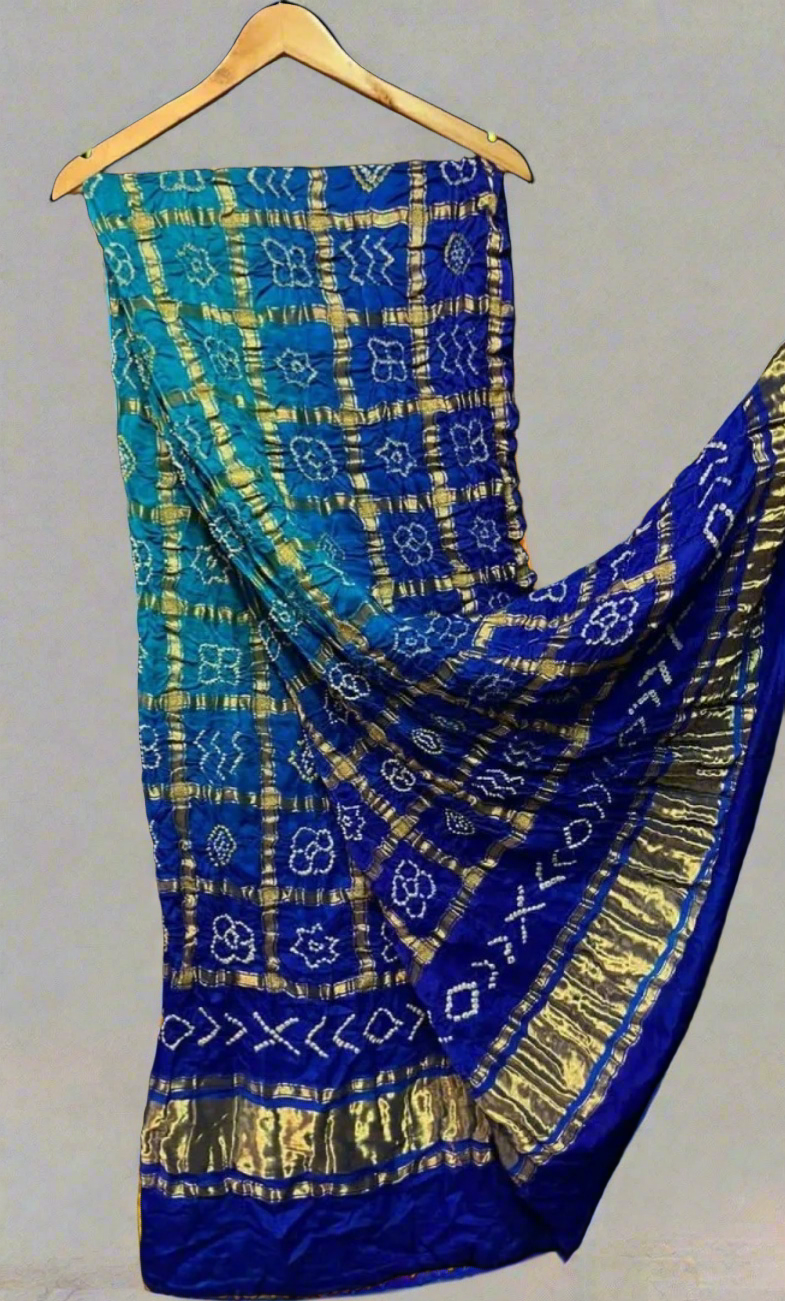 Pure Gaji Silk Bandhani Gharchola Dupatta💫