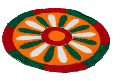 Rangoli mat 🌼 These mats are great for quick and easy decor for that perfect Rangoli look.    Size: 18* inch