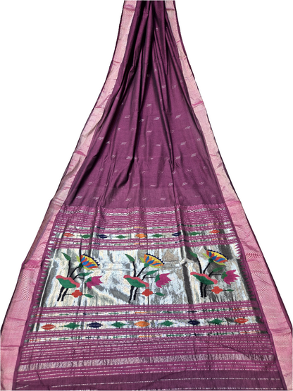 Cotton Fancy Paithani Saree – Handloom Pure Cotton with Fancy Pallu & Running Blouse