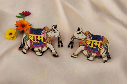 Elephant Rakhi Sohn Soon Puja  Door Tag 2 Pairs