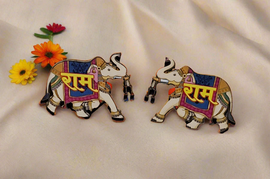 Elephant Rakhi Sohn Soon Puja  Door Tag 2 Pairs