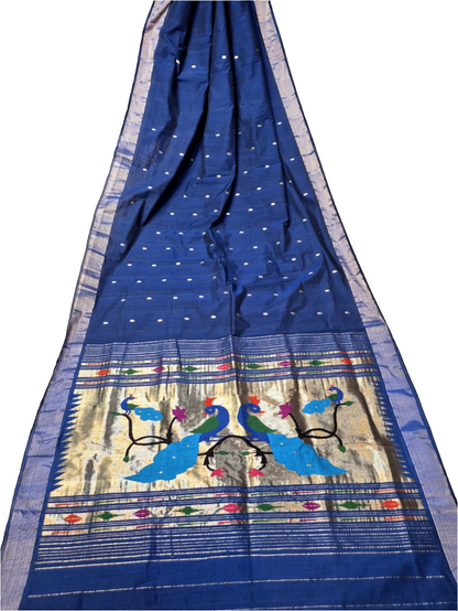 Handloom Fancy Pure Cotton Paithani Saree | Lightweight Traditional Cotton Paithani