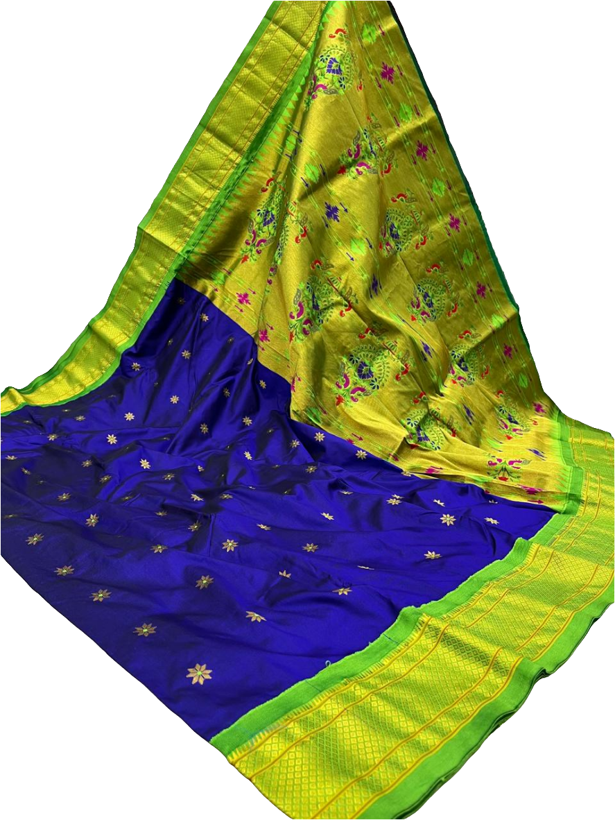 Kadiyal Border Pure Silk Paithani Saree | Silk Mark Certified | Designer Paithani