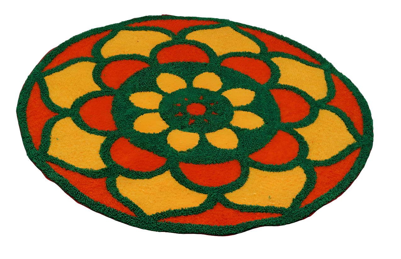 Rangoli mat 🌼 These mats are great for quick and easy decor for that perfect Rangoli look.    Size: 18* inch