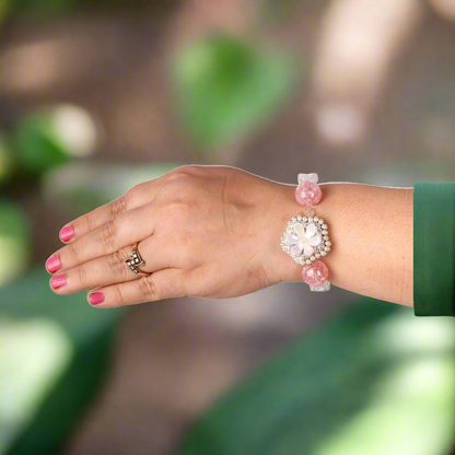 Timeless Pearl Sparle Rakhi Set for Bhaiya and Bhabhi with roli chawal set