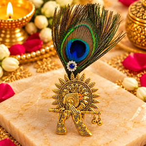 Bansiwala Metal Brooch – Krishna-Inspired Wedding Welcome Pin (Pack of 25)