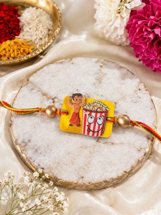 Chhota Bheem Popcorn cartoon kids Rakhi for brother