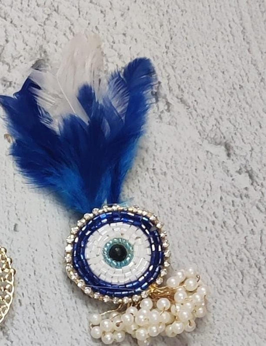 Evil eye wedding welcome brooch for Indian wedding guests and return gift hampers, pack of 25.