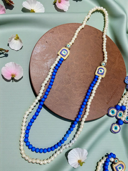 Evil eye decorative wedding welcome mala set of 10 for Indian wedding guests and baraat swagat.
