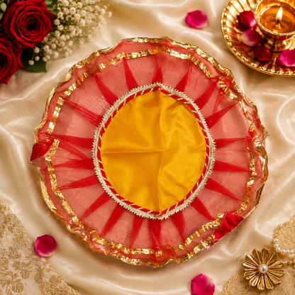 Traditional Gota Patti Thalposh for wedding