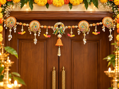 Handcrafted Peacock Design Toran & Bandhanwar | Traditional Door Hanging