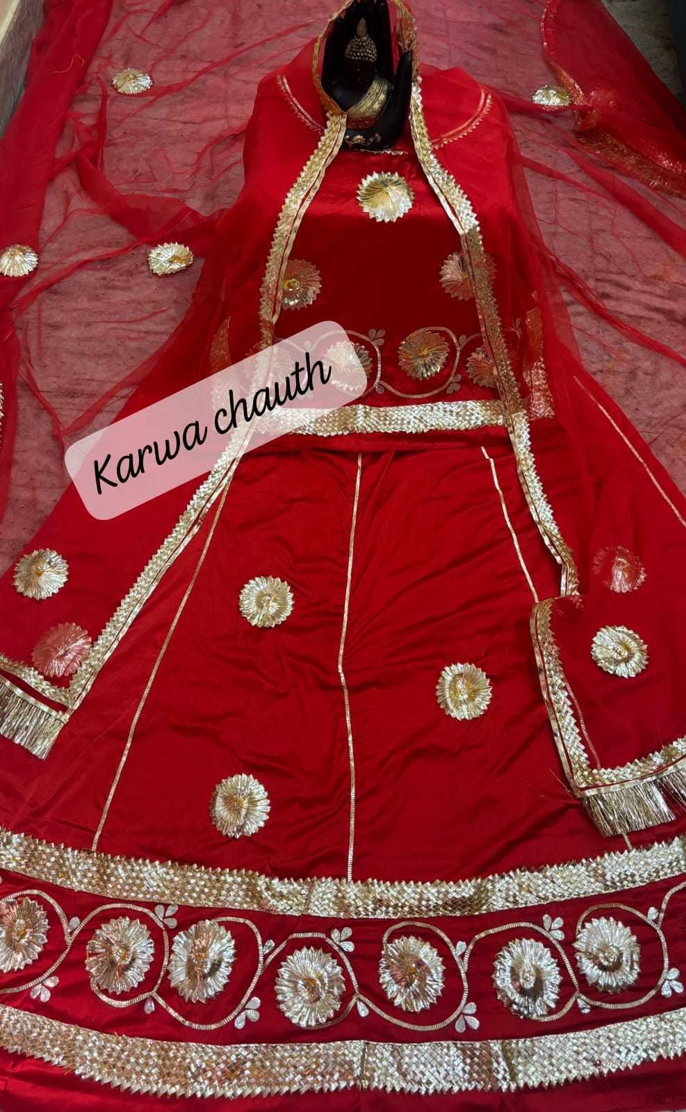 Heavy Satin Rajasthani Poshak with pure odni