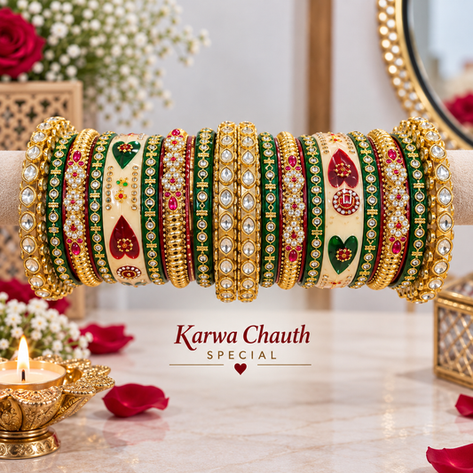 Karwa Chauth special traditional red chuda set