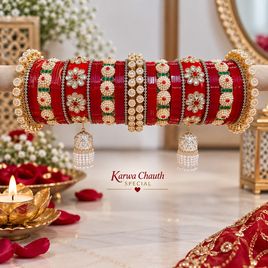 Karwa Chauth special traditional chuda and bangles set