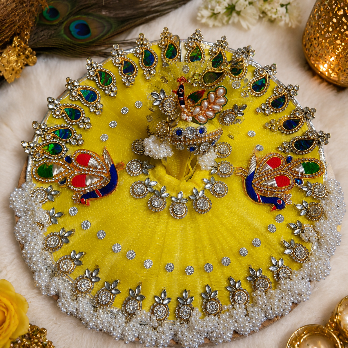 Mor Pankh Designer Krishna Poshak for Ladoo Gopal