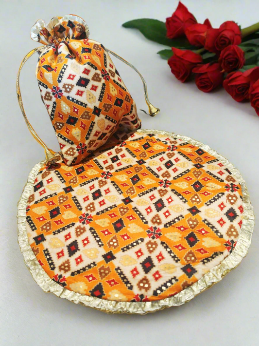 Papad and Mangodi wedding packing set with decorative Papad Bag and Mangodi Potli for traditional Indian gifting