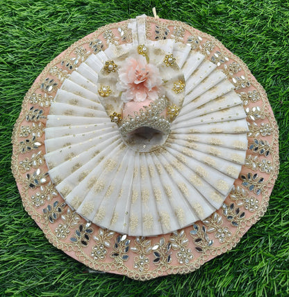 Peach Laddu Gopal Shringar Dress with Mukut Pack of 2