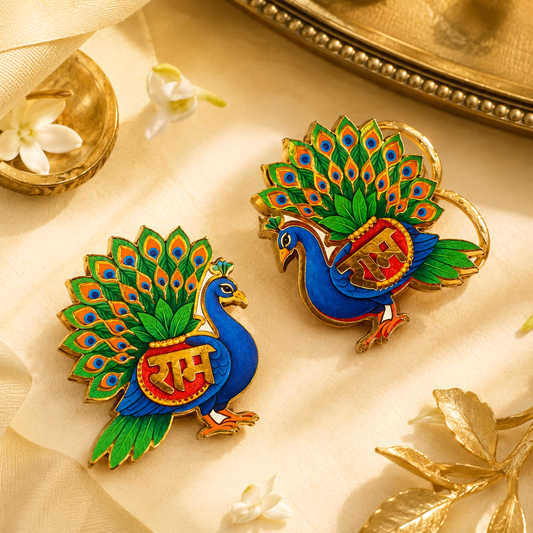 Peacock design Sohn Soon Puja Door Tag pair