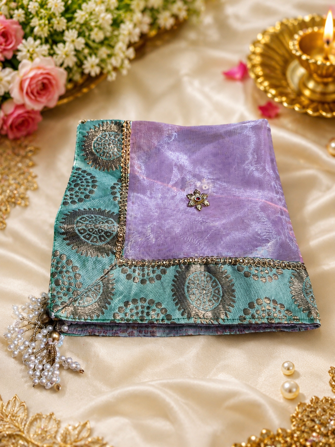 18 inch decorative Puja Thali Cover