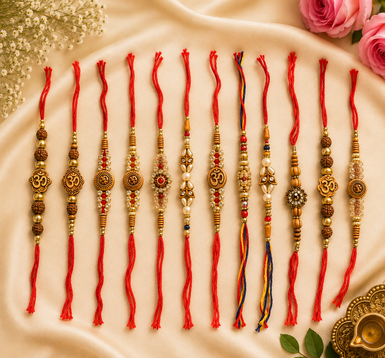 Premium 12 Rakhi combo set for Raksha Bandhan