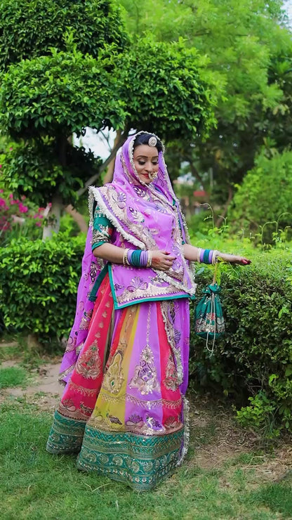 Elegant royal look Rajasthani poshak