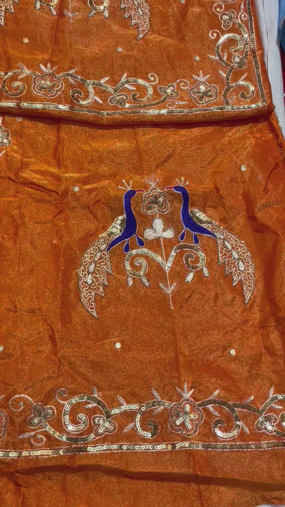 ELEGANT BOUTIQUE DESIGNER TISSUE SILK BEAUTIFUL POSHAK