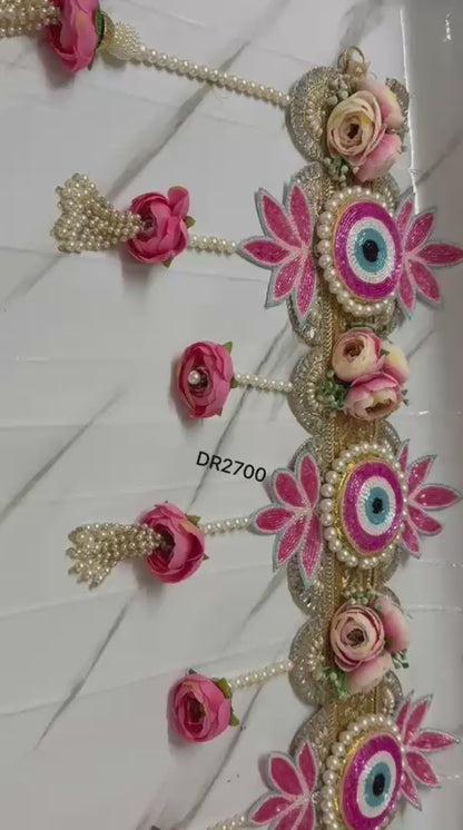 Floral elegant evil eye heavy Bandarwal/Toran 40"inch