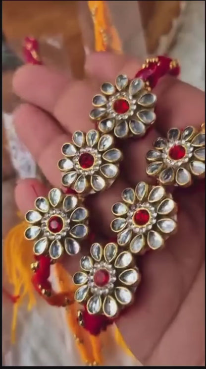Beautiful diamond stone moli kalawa rakhi  pack of 1