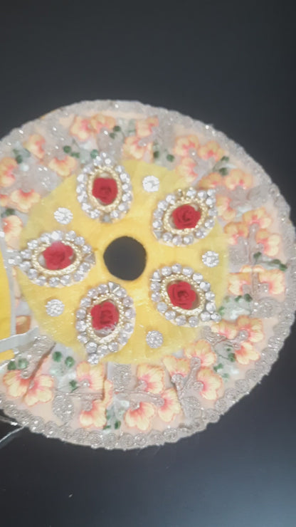 Ladoo Gopalji floral embroidery Poshak