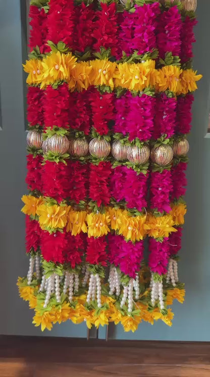 Ganpati puja decor pack of 2            size 40"inch