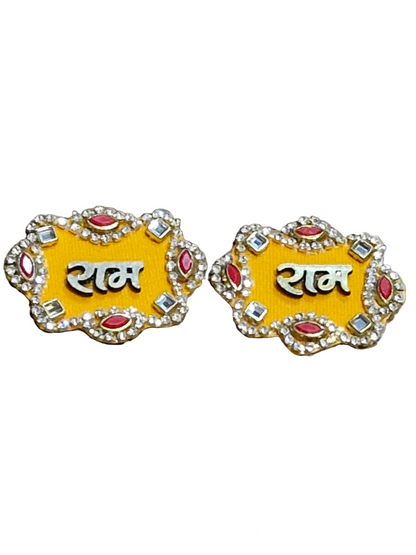 Zardosi Swastik Suun Pair | Traditional Auspicious Decorative Set for Wedding & Festive Decor