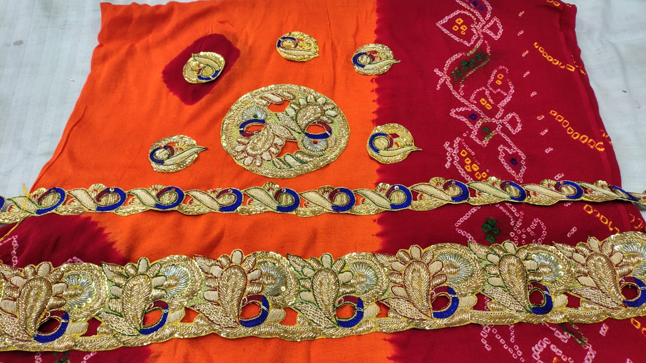 Premium Kolkata Ojaria Pila Chunri | Handmade Wedding & Puja Chunri