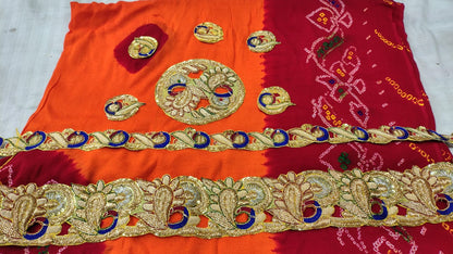 Premium Kolkata Ojaria Pila Chunri | Handmade Wedding & Puja Chunri