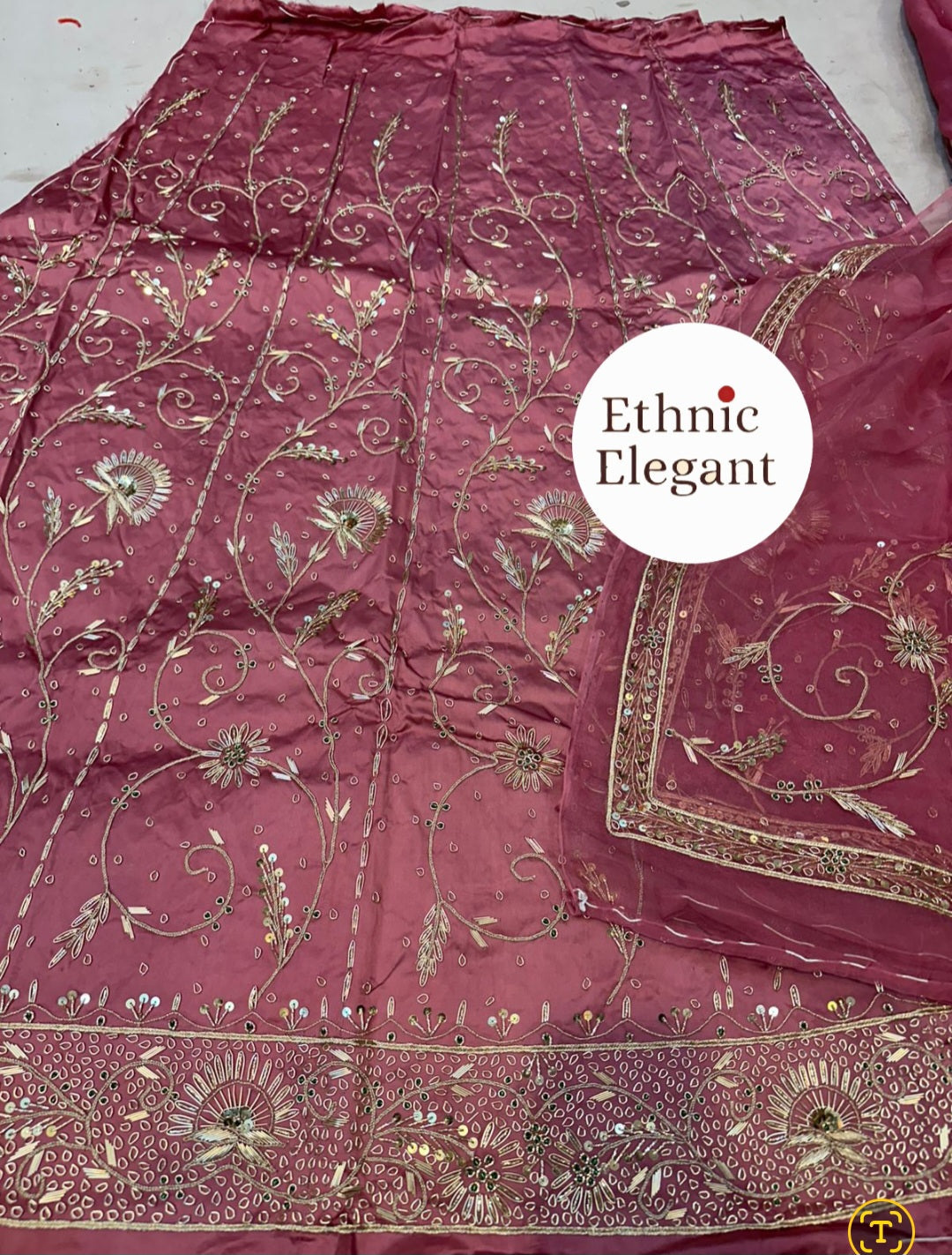 Heavy Bemberg Satin Thakurji Poshak – Pure Odhna with Jardozi Dabka Handwork