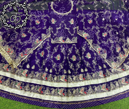 Designer Boutique Chunnari Heavy Poshak – Copper Sequence, Zari Work & Heavy Odhani