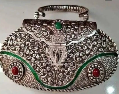 Exclusive handcrafted carved Garman silver Elegant clutch bags