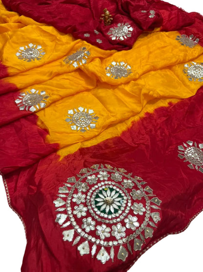 Pure Uppada Silk Gota Patti Saree – Elegant Handwork Traditional Saree