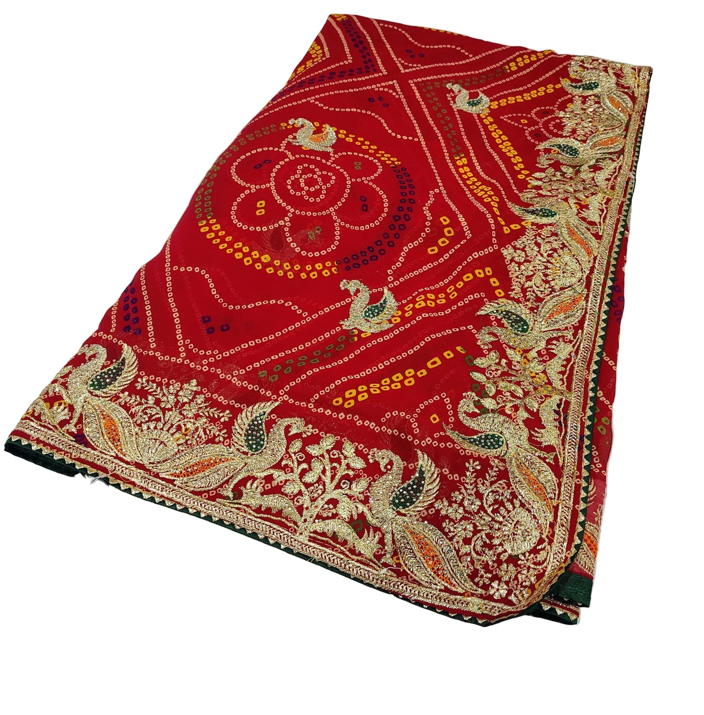 Georgette Rajasthani Traditional Marwari Piliya Chunari saree with Blouse