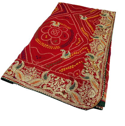 Georgette Rajasthani Traditional Marwari Piliya Chunari saree with Blouse