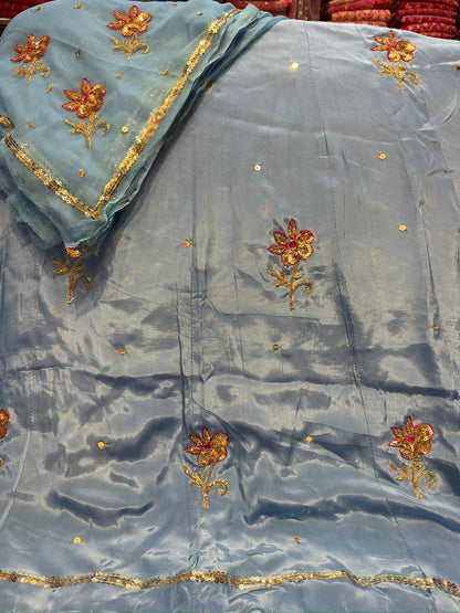 KATDANA TAARA ZARI RESAM HAND WORK BUTIQUE UPADA PYOR POSHAK