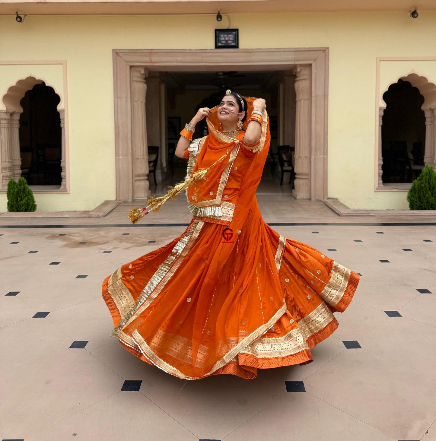 Elegant Partywear Rajasthani poshak