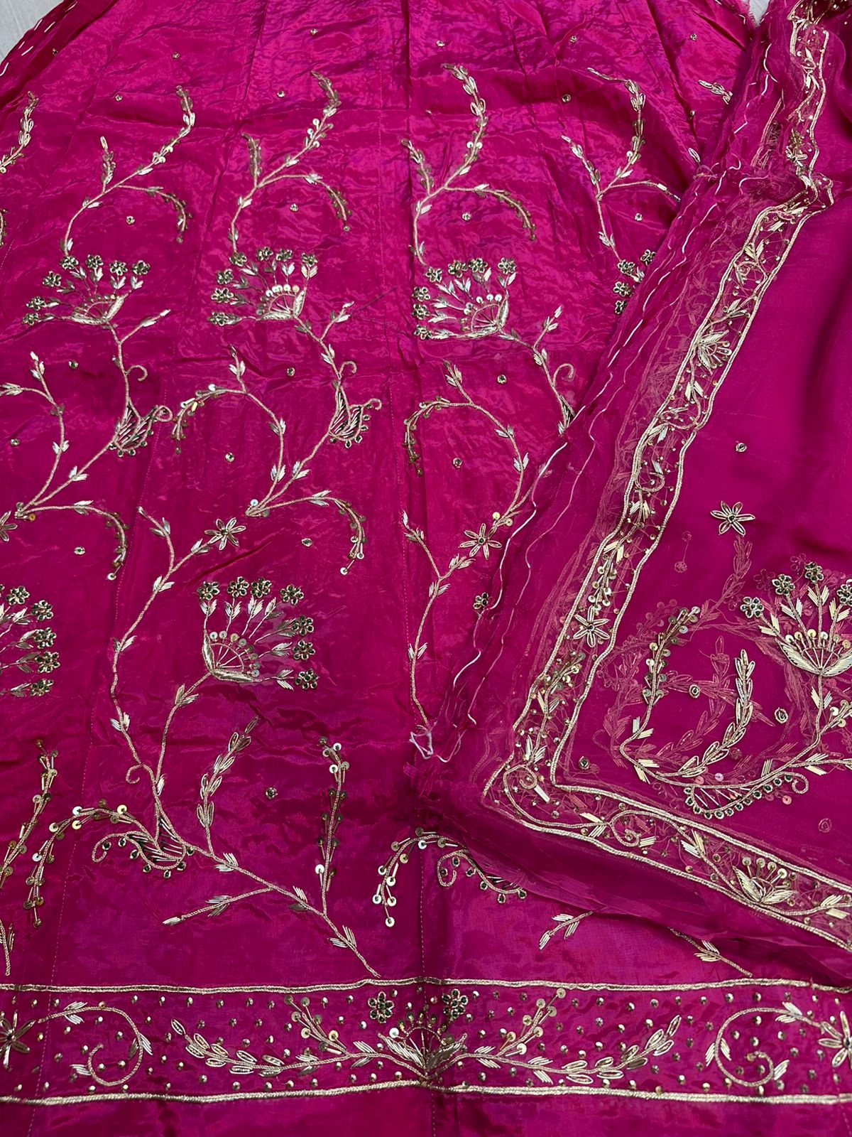 Heavy Tissue Thakurji Poshak – Pure Odhna with Jardozi Dabka Handwork