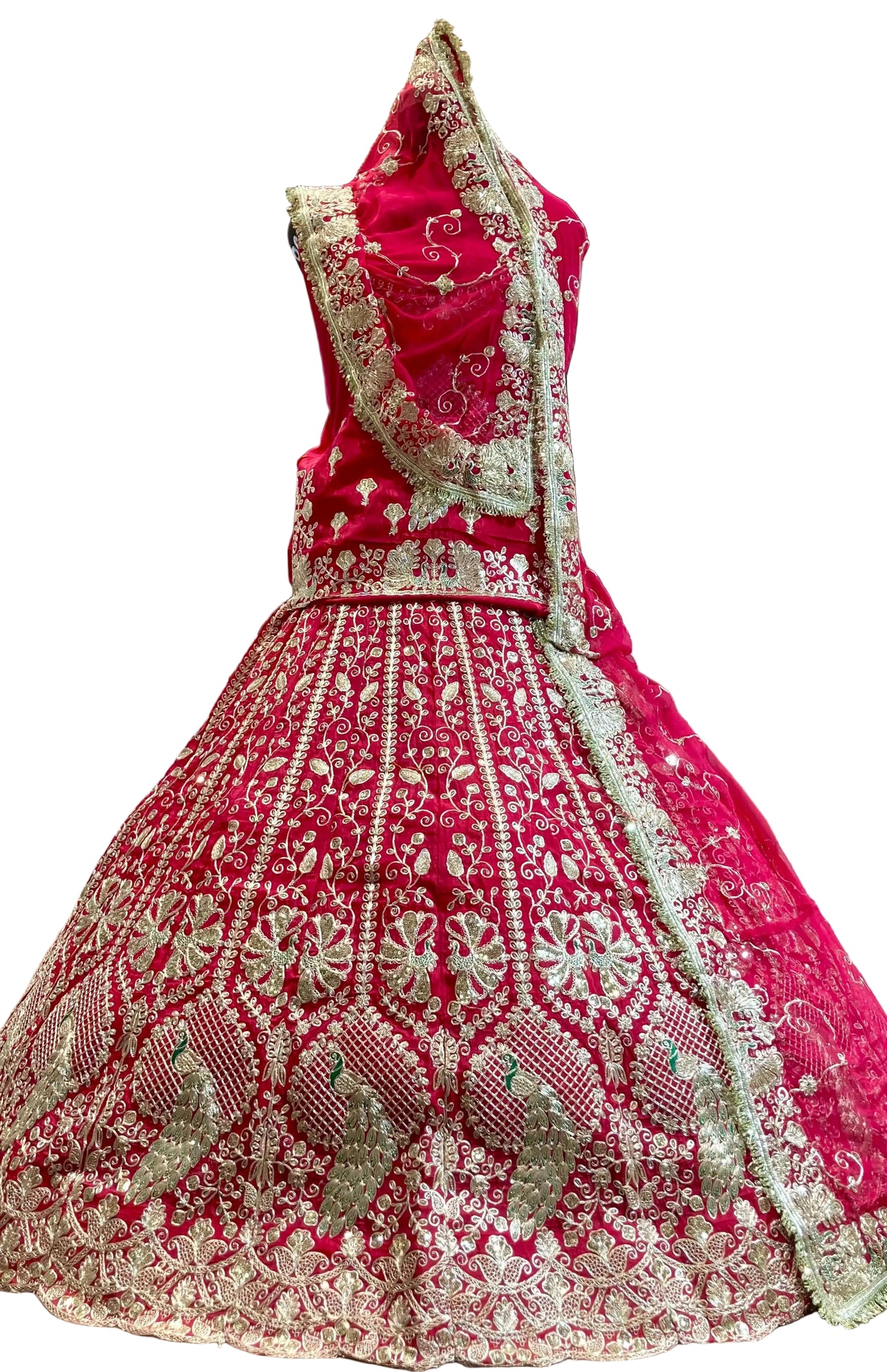 Royal Rajasthani Bridal Poshak – Heavy Zardosi Embroidered Designer Lehenga Set with Humarai pure Odhana