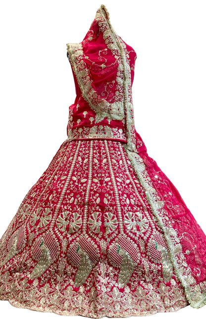 Royal Rajasthani Bridal Poshak – Heavy Zardosi Embroidered Designer Lehenga Set with Humarai pure Odhana