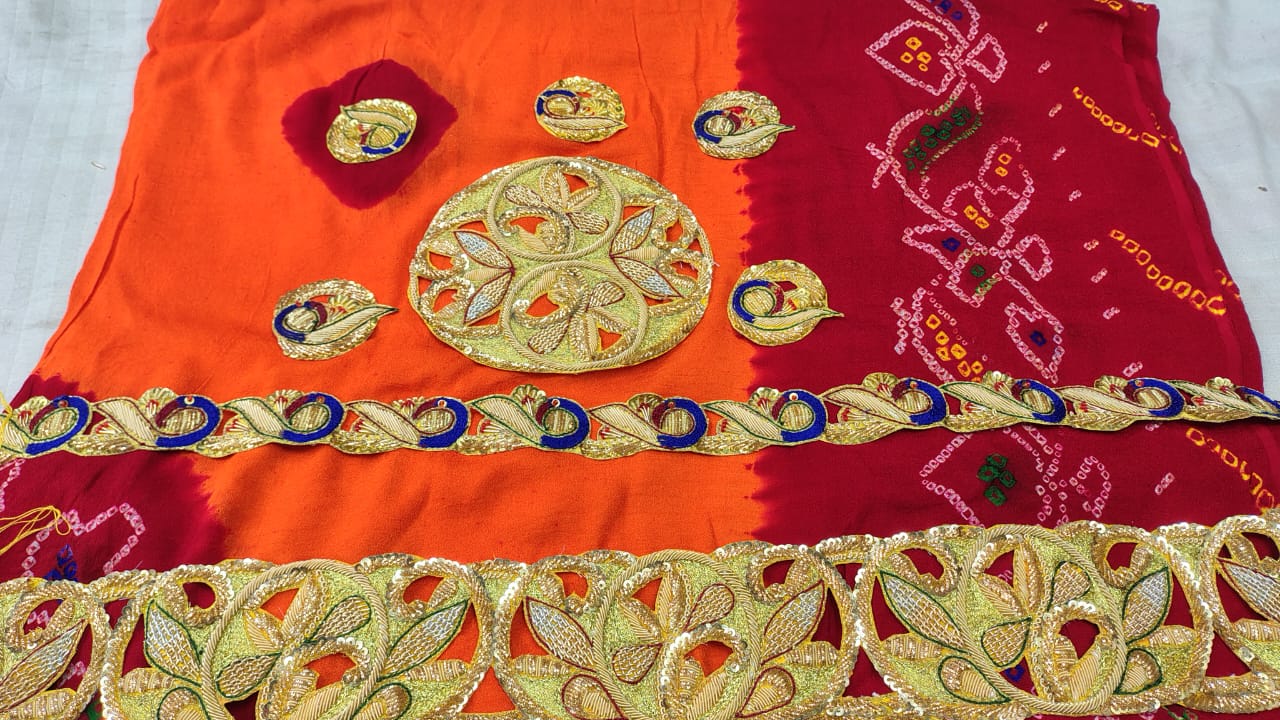 Premium Kolkata Ojaria Pila Chunri | Handmade Wedding & Puja Chunri