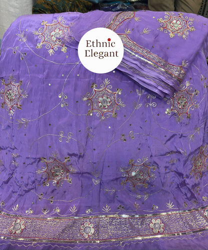 Rajputi Boutique Poshak – Heavy Natural Odhna with Zari, Taara & Resham Handwork
