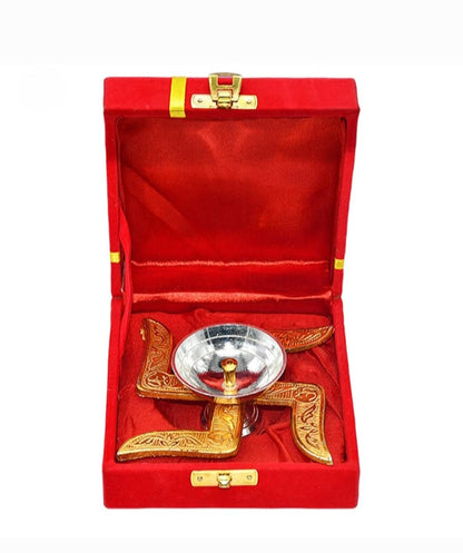 Perfect Premium  Return Gift for Ganpati, Janmashtami & Navratri Puja Return Gift Combo | Handcrafted 10 piece Bell 🔔  10 piece  Diya & 10 piece Designer Potli Bags