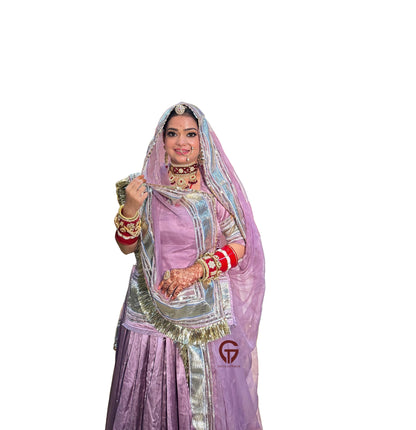 Elegant Partywear Poshak - 32 Kali Heavy Gher, Gota Patti & LafaSikkiya Work